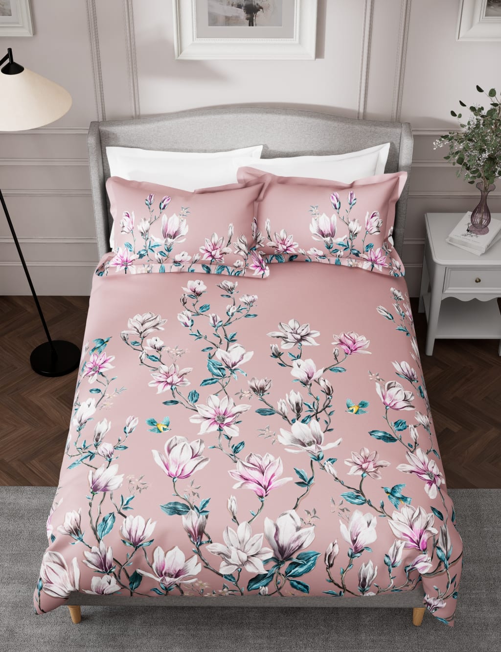Pure Cotton Magnolia Bloom Bedding Set M S Collection M S