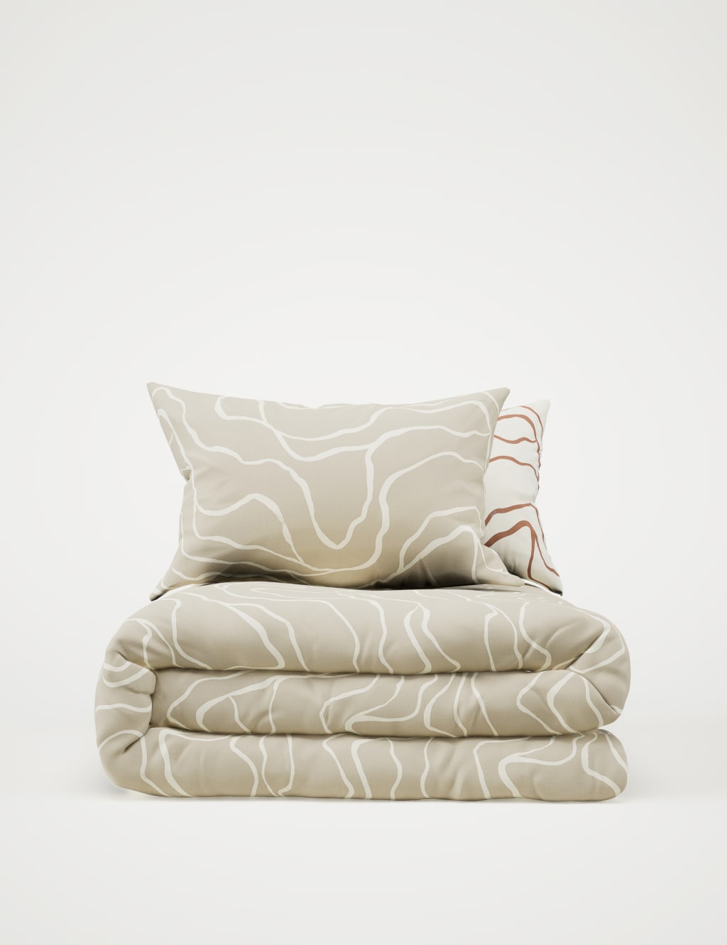 Cotton Blend Abstract Bedding Set 2 of 5