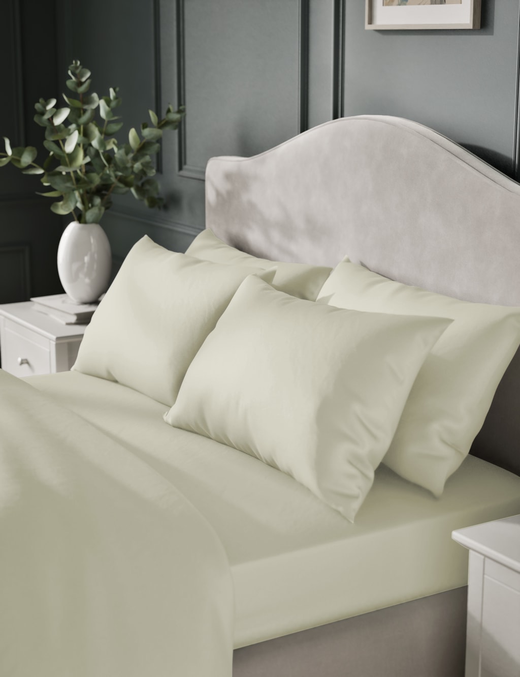 2pk Egyptian Cotton Sateen 400 Thread Count Pillowcases 4 of 4