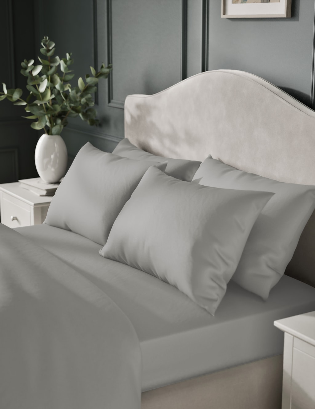 2pk Egyptian Cotton Sateen 400 Thread Count Pillowcases 4 of 4