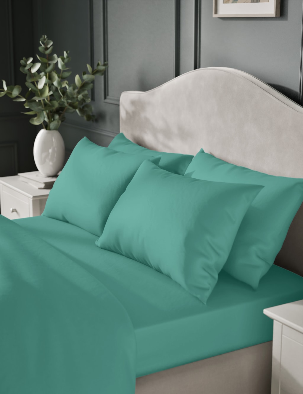 2pk Egyptian Cotton Sateen 400 Thread Count Pillowcases 4 of 4
