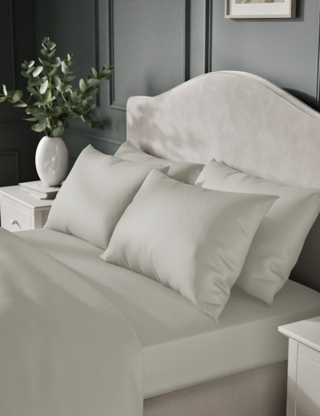 2pk Egyptian Cotton Sateen 400 Thread Count Pillowcases 4 of 4