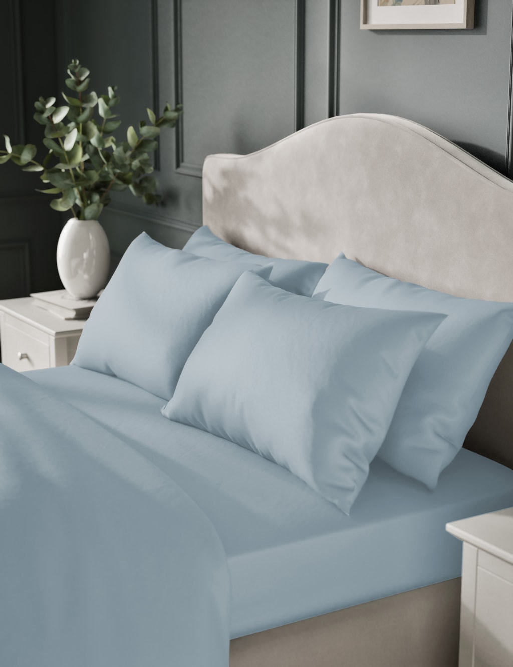 2pk Egyptian Cotton Sateen 400 Thread Count Pillowcases 4 of 4
