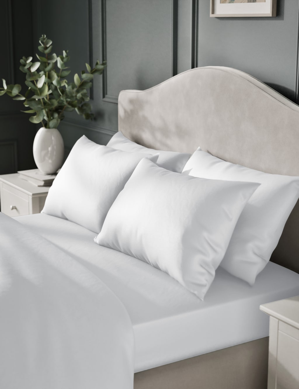 2pk Egyptian Cotton Sateen 400 Thread Count Pillowcases 4 of 4