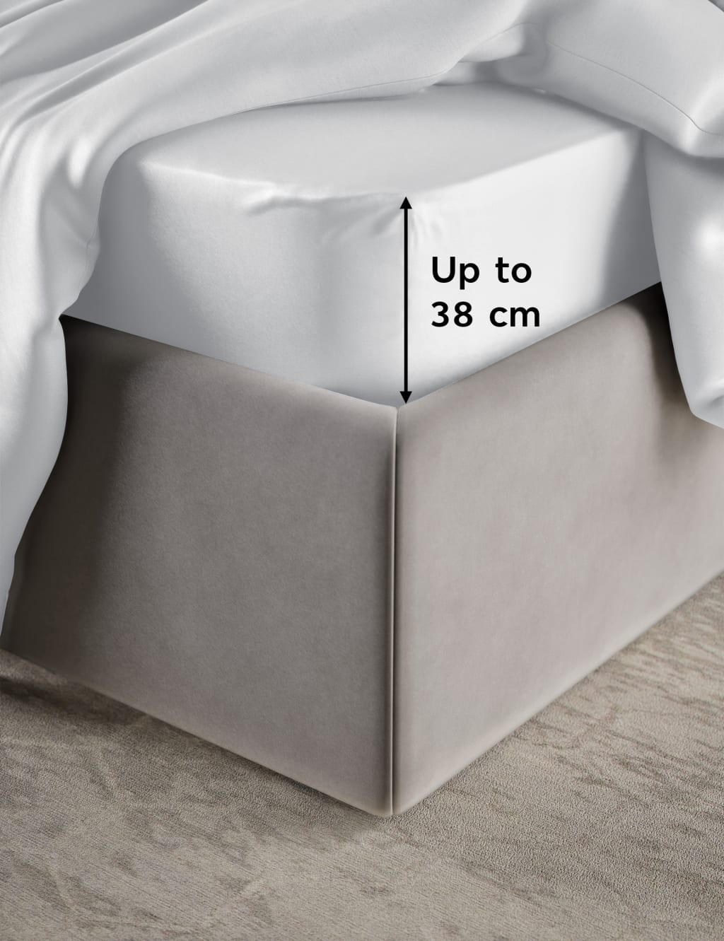 Egyptian Cotton Sateen 400 Thread Count Extra Deep Fitted Sheet 5 of 5