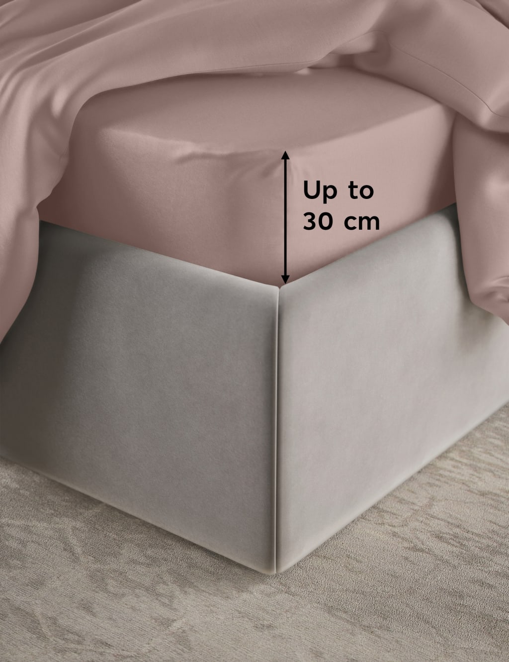 Egyptian Cotton Sateen 400 Thread Count Deep Fitted Sheet 5 of 5