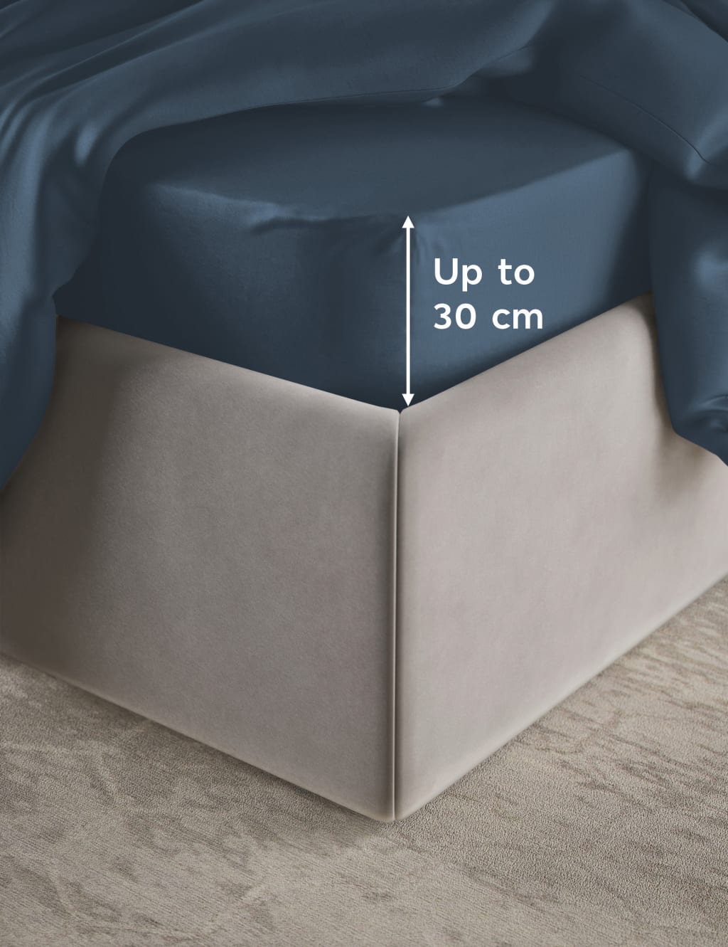 Egyptian Cotton Sateen 400 Thread Count Deep Fitted Sheet 5 of 5