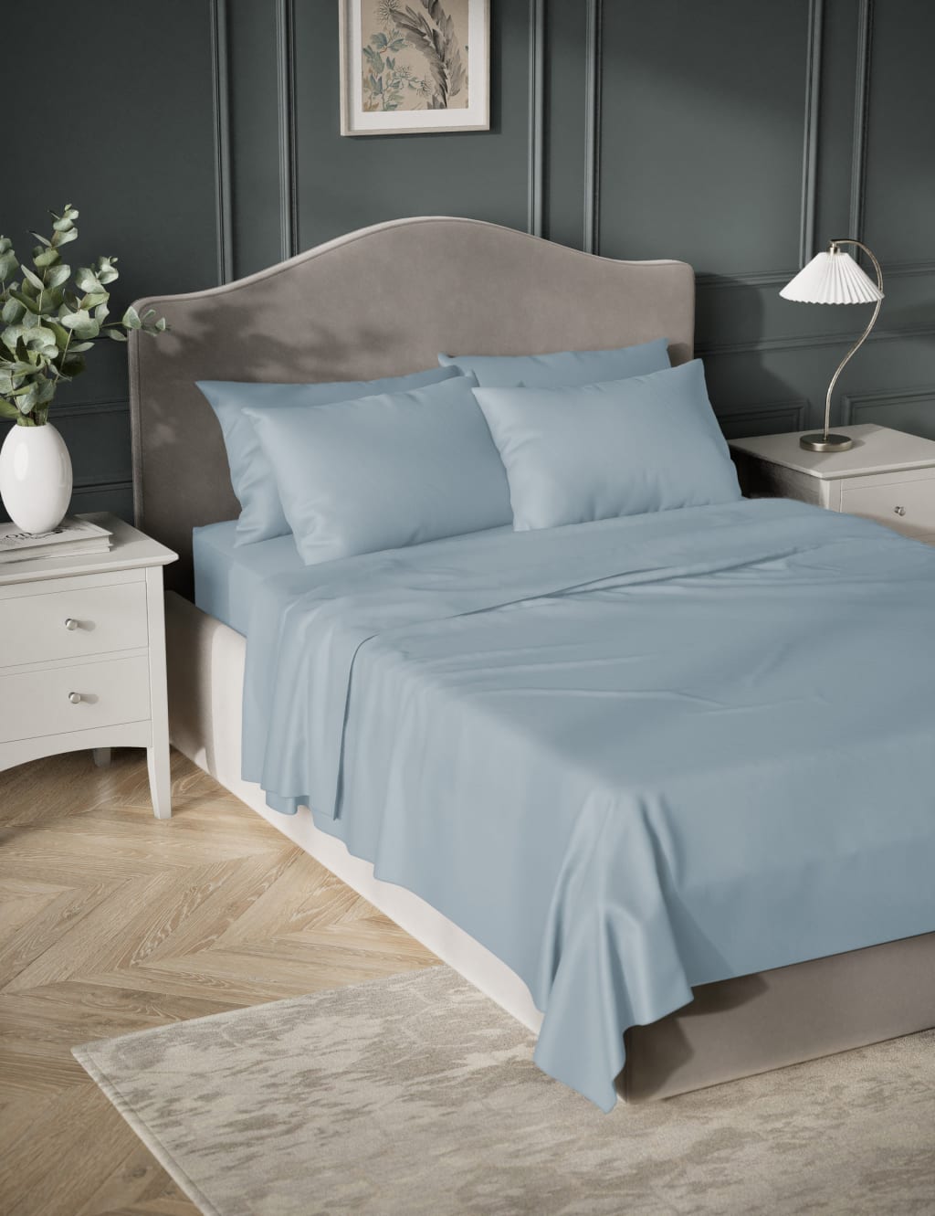 Egyptian Cotton Sateen 400 Thread Count Flat Sheet 4 of 4