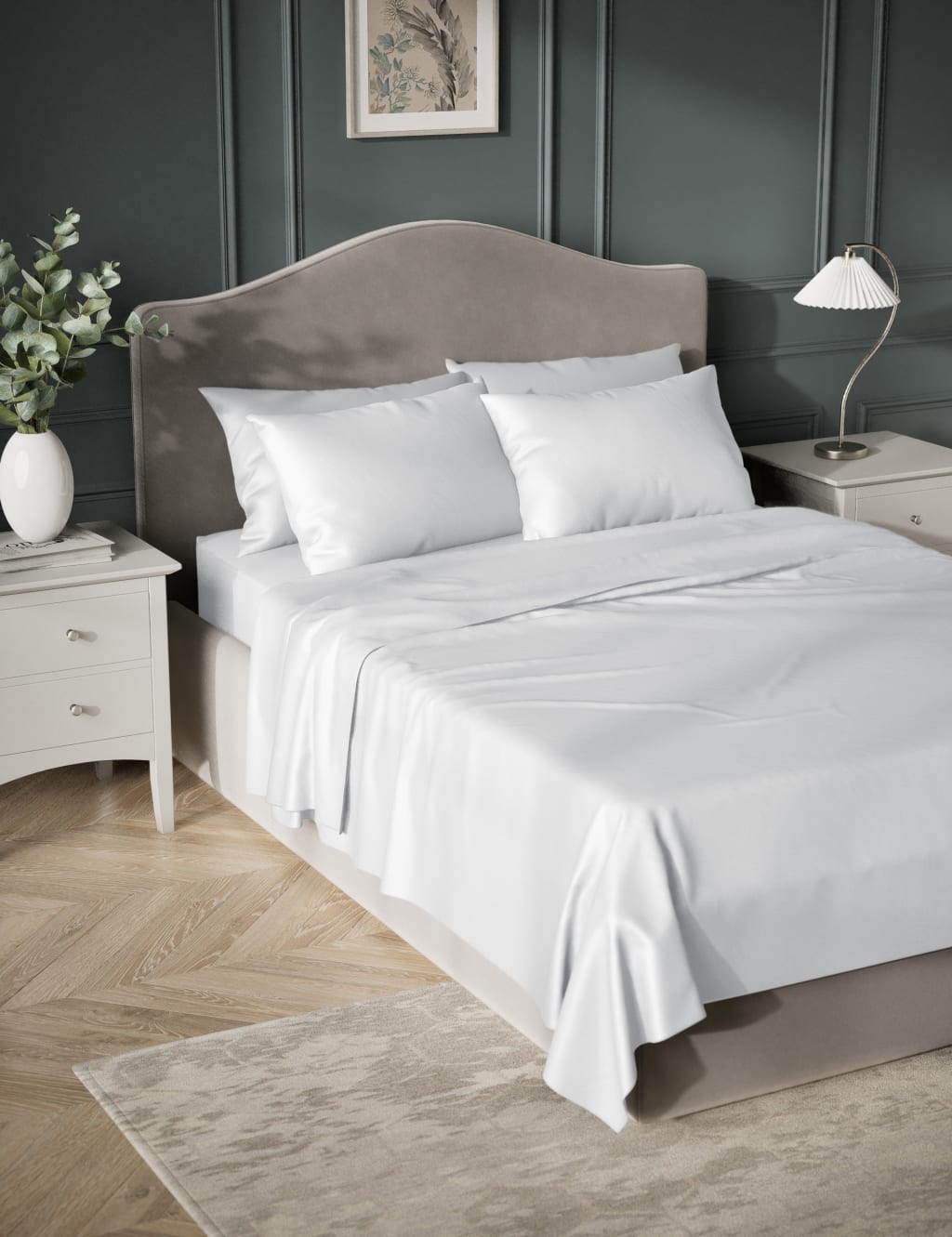 Egyptian Cotton Sateen 400 Thread Count Flat Sheet 4 of 4
