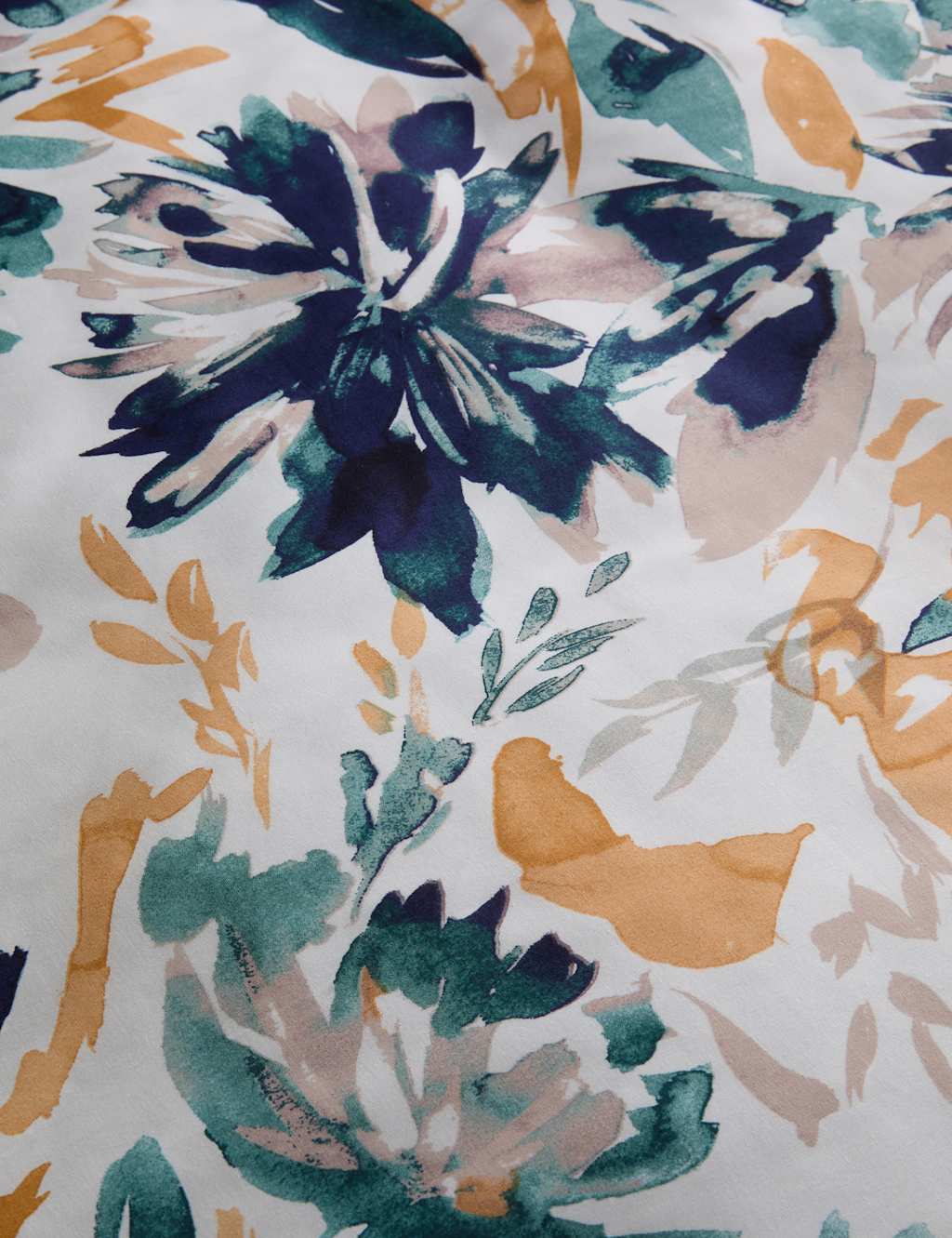 Pure Cotton Watercolour Floral Bedding Set 6 of 6