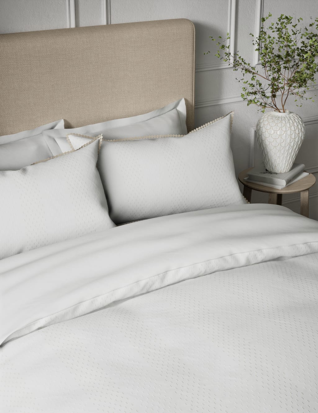 Pure Cotton Striped Dobby Bedding Set 4 of 5