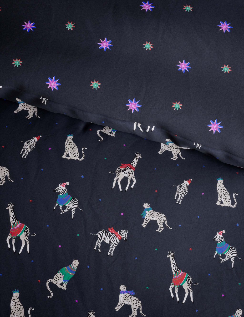 Cotton Blend Animal Print Bedding Set 5 of 6