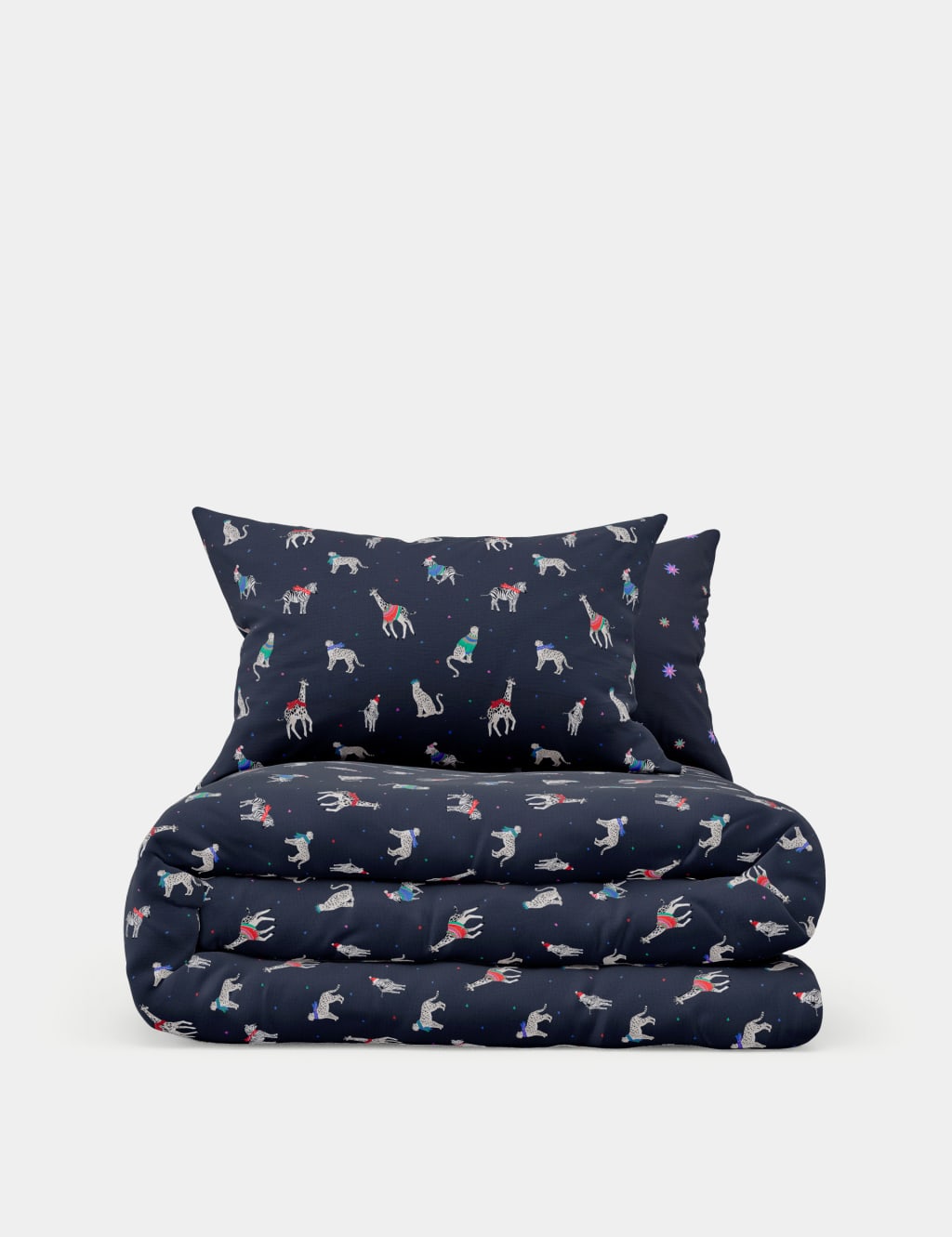 Cotton Blend Animal Print Bedding Set 2 of 6