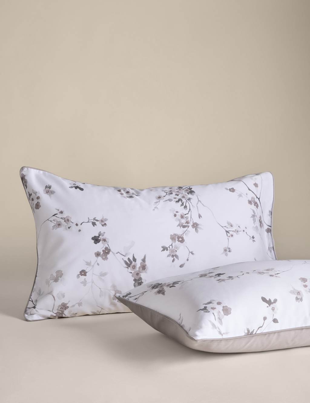 Pure Cotton Sateen Trailing Cherry Blossom Bedding Set