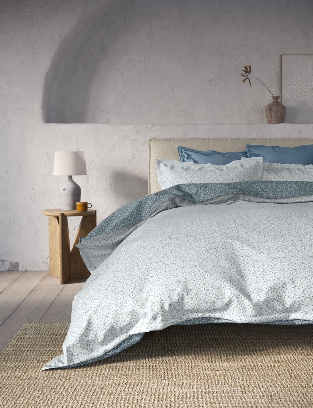 Seville Sidonia Brushed Cotton Bedding Set M S X Fired Earth M S