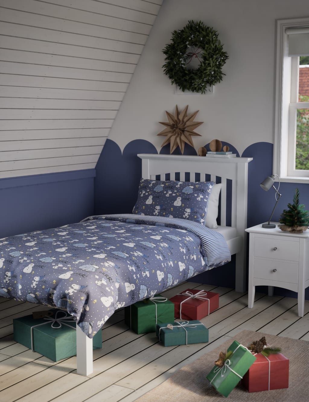 Snoopy Pure Cotton Brushed Bedding Set