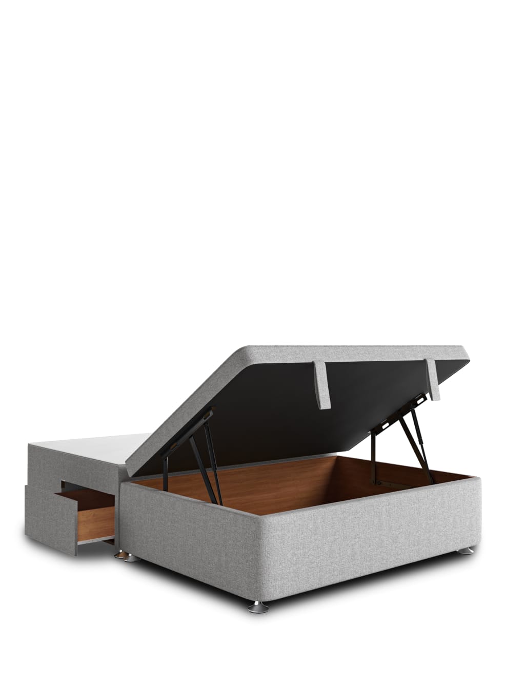 Half End Ottoman 2 Small Drawer Divan 4 of 7