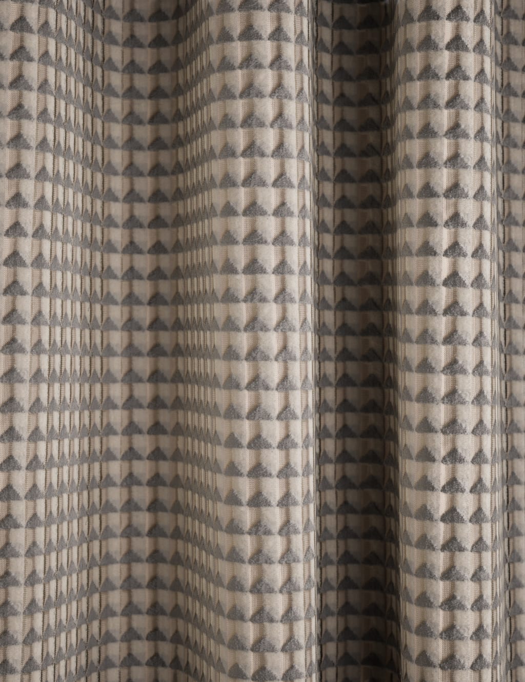 Velvet Geometric Eyelet Curtains 2 of 5