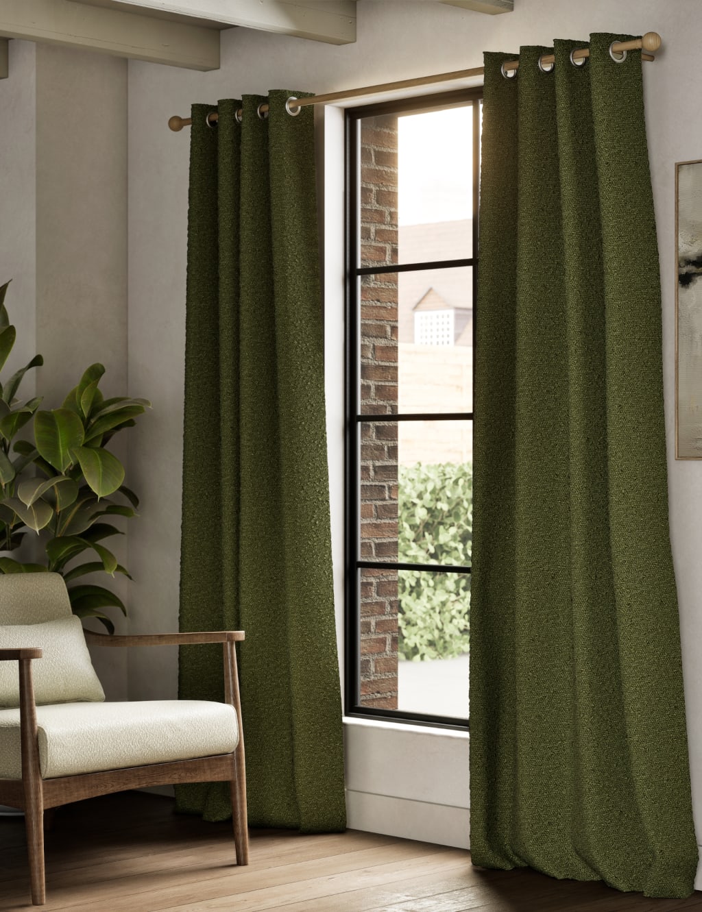 Bouclé Eyelet Curtains 3 of 5