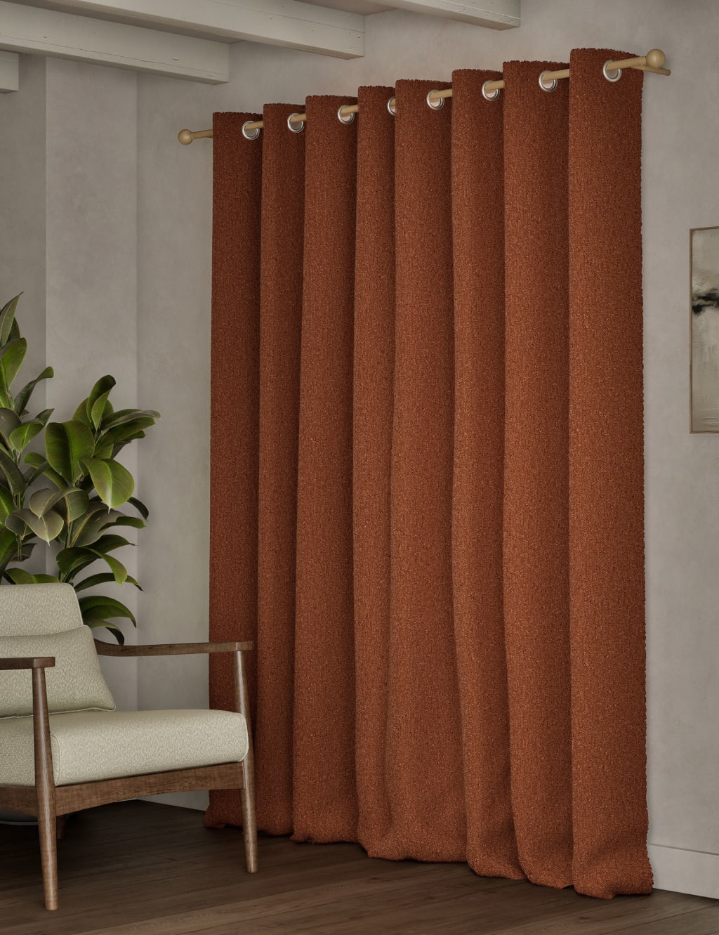 Bouclé Eyelet Curtains 4 of 5