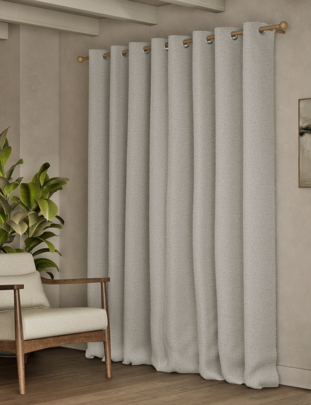 Boucle Marl Eyelet Curtains 4 of 4