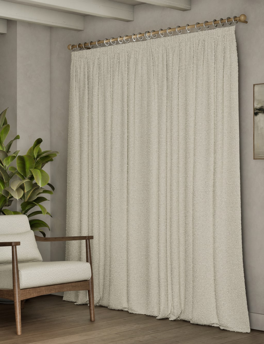 Boucle Pencil Pleat Curtains 4 of 4