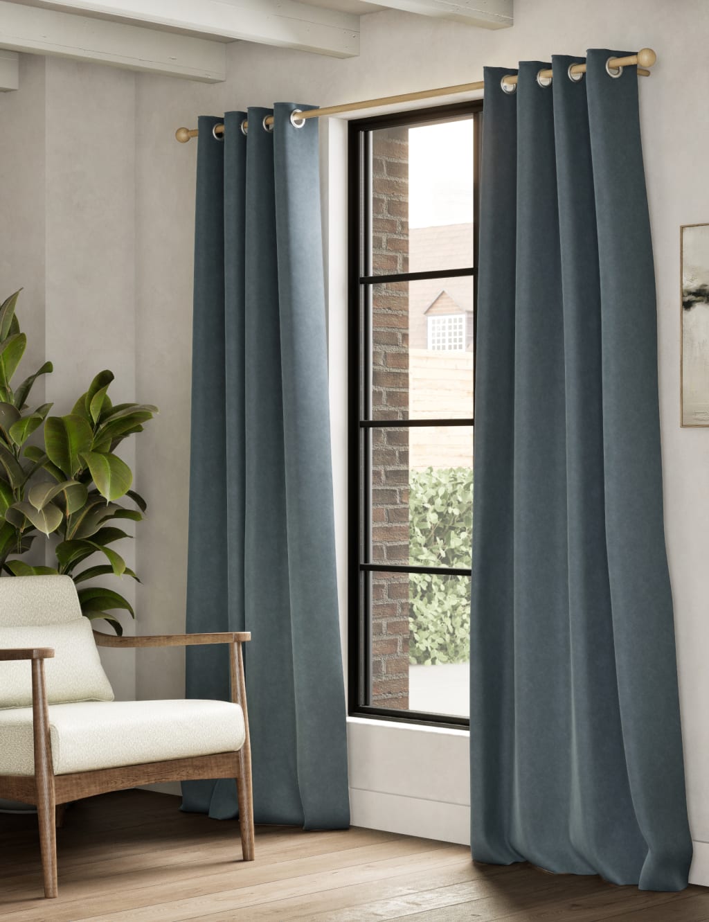 Velvet Eyelet Thermal Curtains 3 of 5