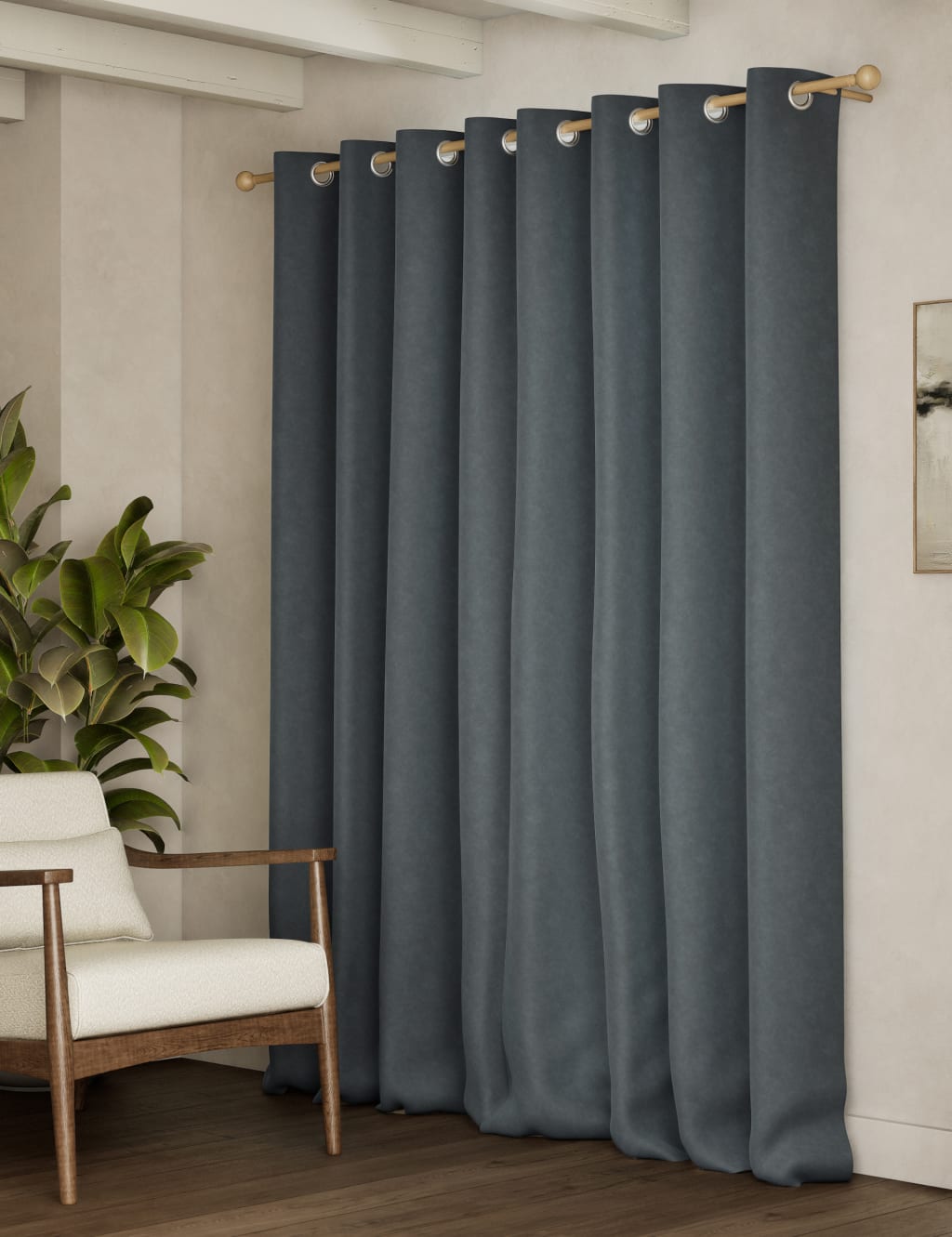 Velvet Eyelet Thermal Curtains 4 of 5