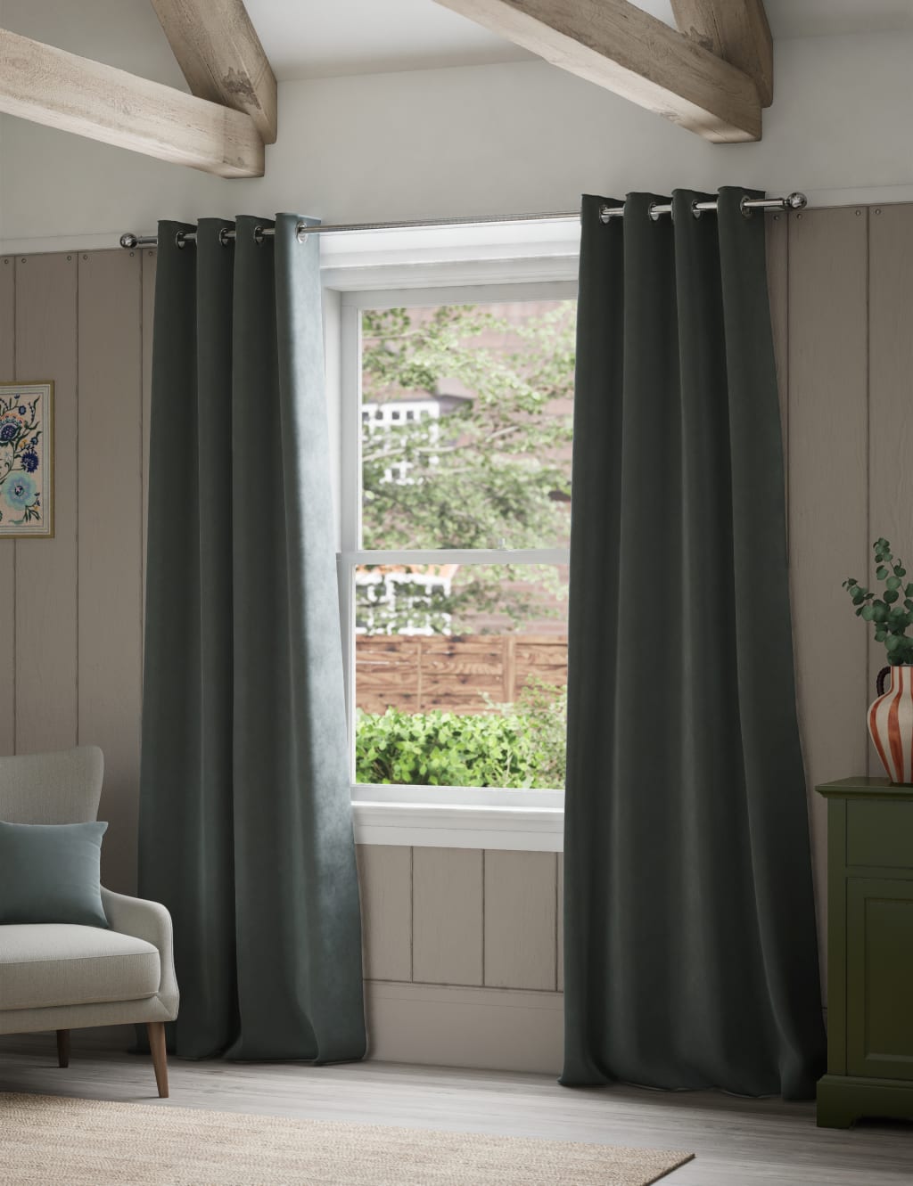 Velvet Eyelet Thermal Curtains 3 of 7