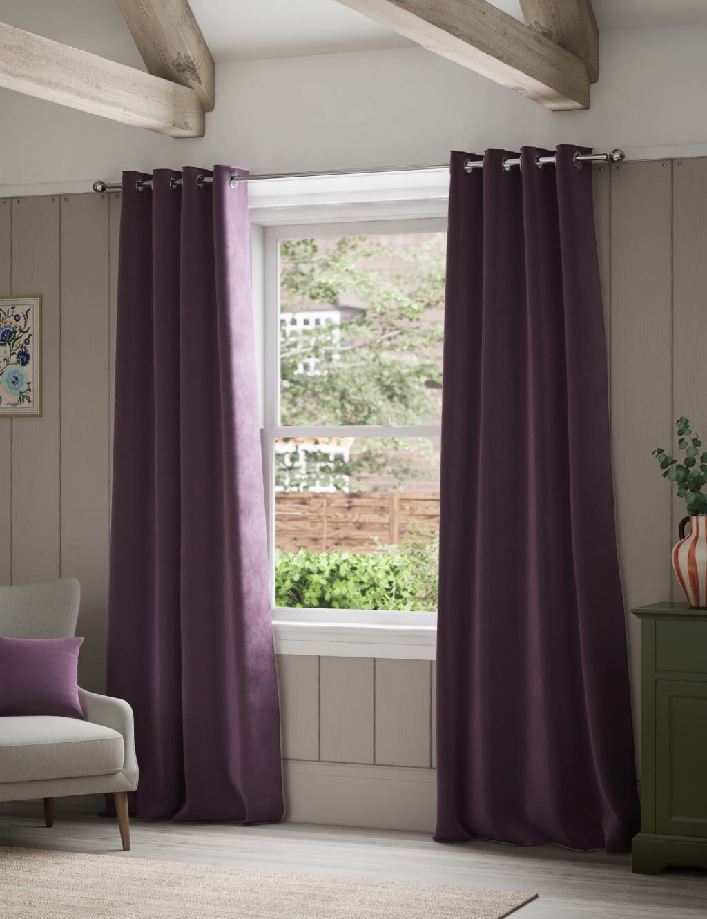 Velvet Eyelet Thermal Curtains 3 of 7