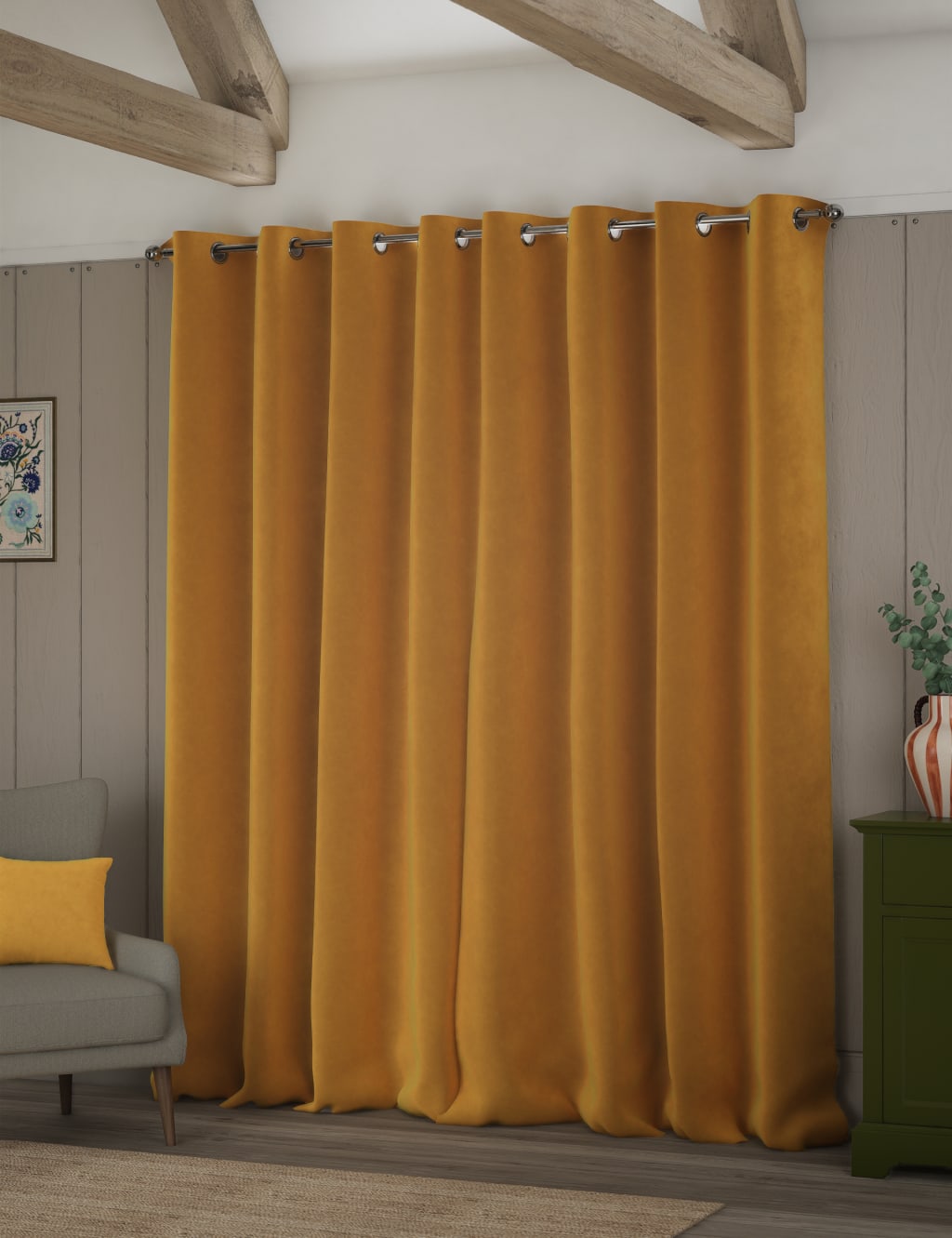 Velvet Eyelet Thermal Curtains 4 of 7