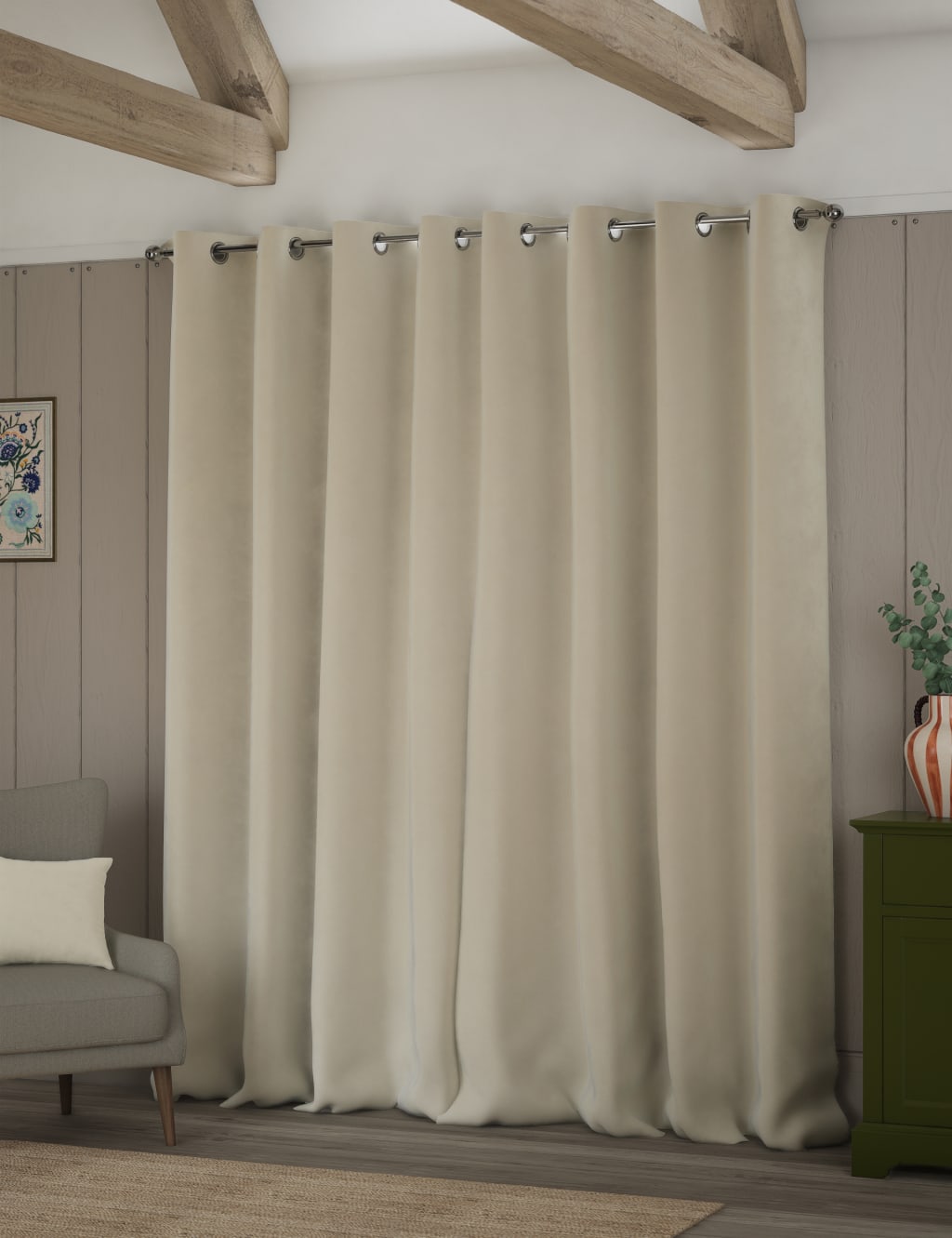 Velvet Eyelet Thermal Curtains 4 of 7