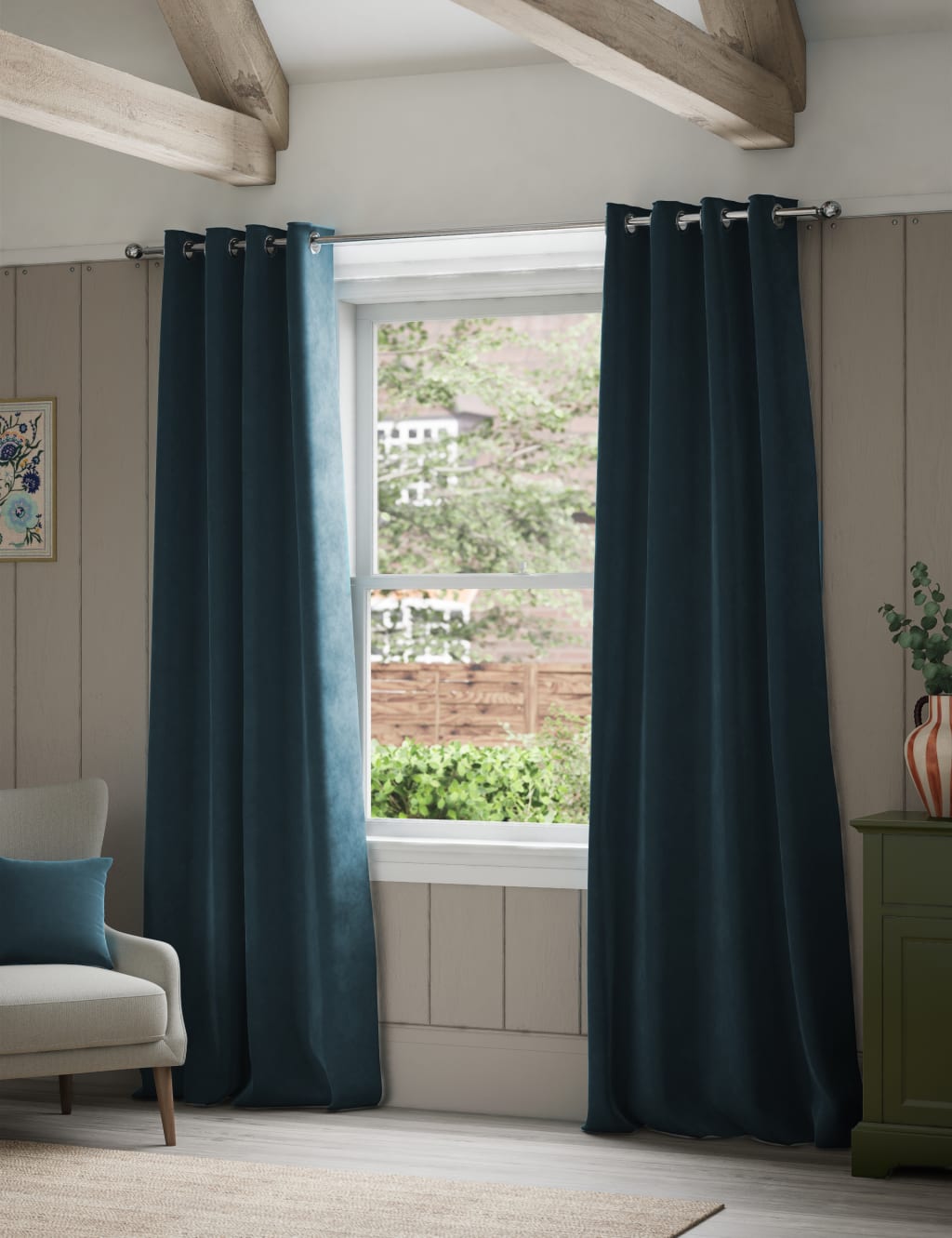 Velvet Eyelet Thermal Curtains 3 of 7