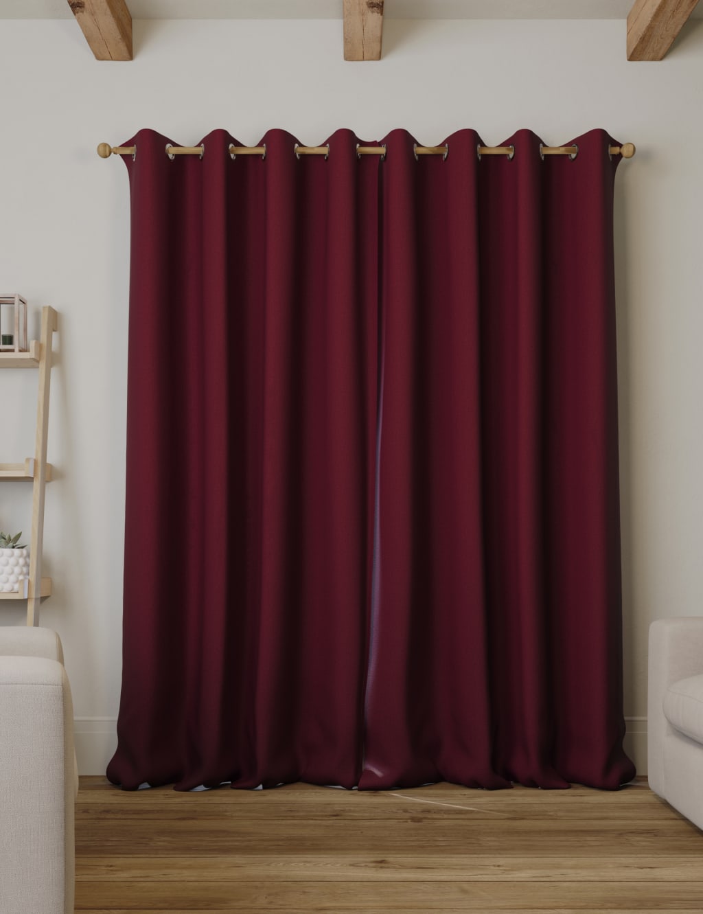 Brushed Eyelet Blackout Thermal Curtains 4 of 7