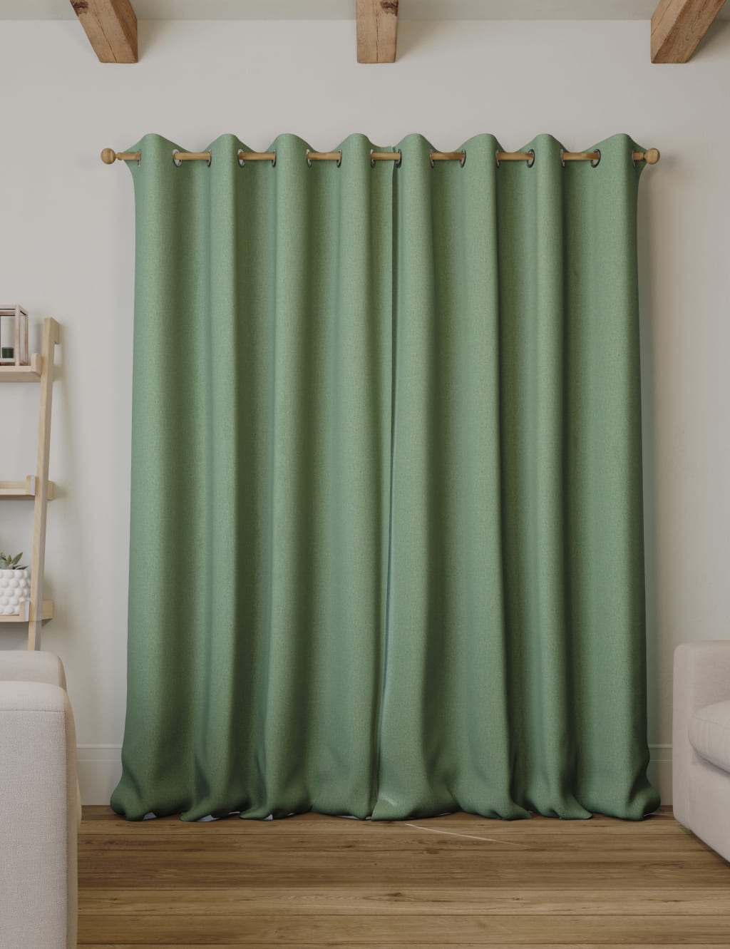 Brushed Eyelet Blackout Thermal Curtains 4 of 4