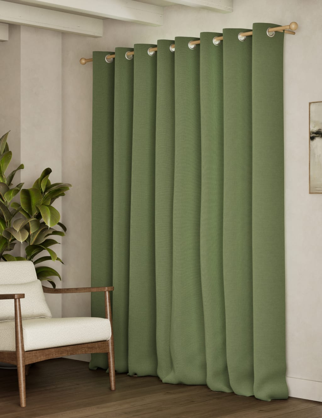 Brushed Eyelet Blackout Thermal Curtains 4 of 4