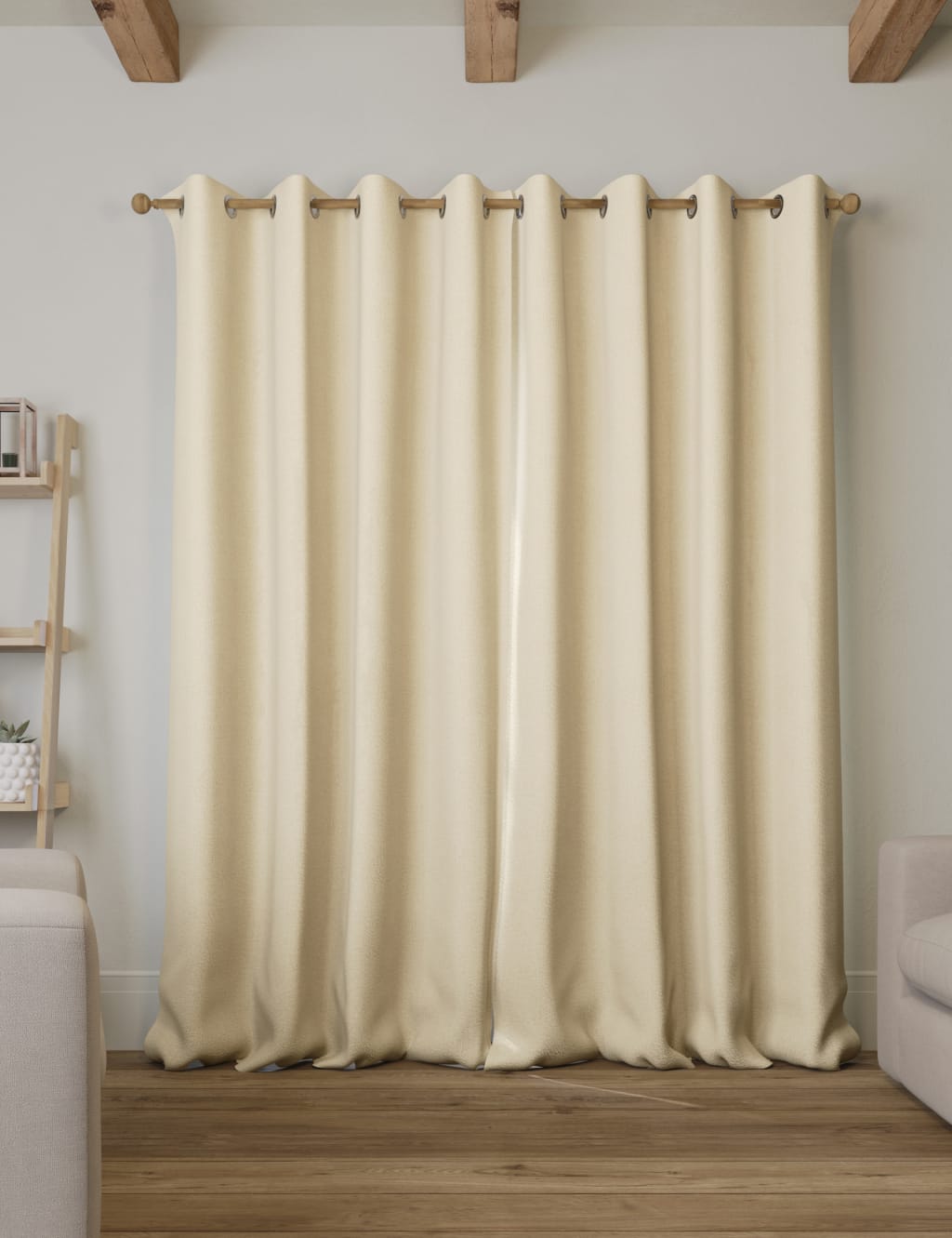 Brushed Eyelet Blackout Thermal Curtains 4 of 4