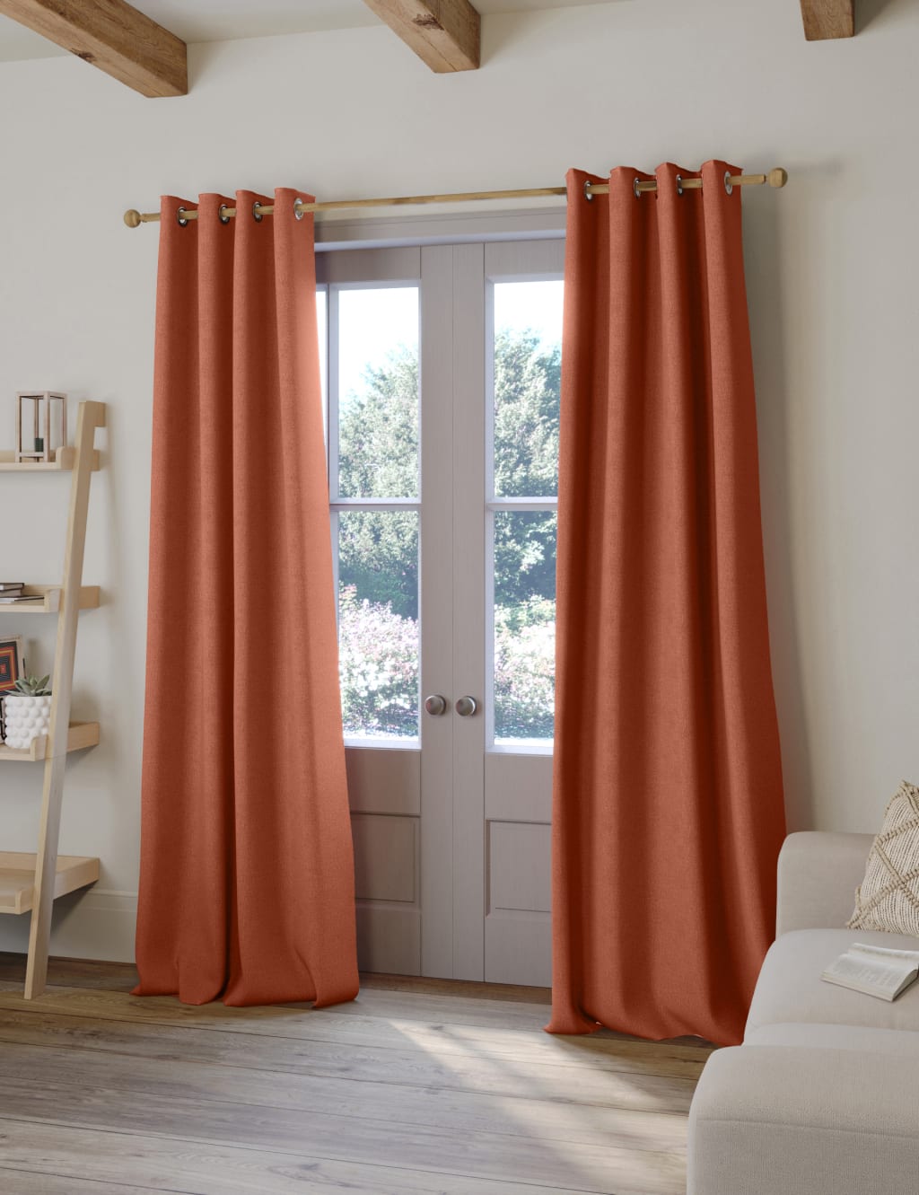 Brushed Eyelet Blackout Thermal Curtains 2 of 5