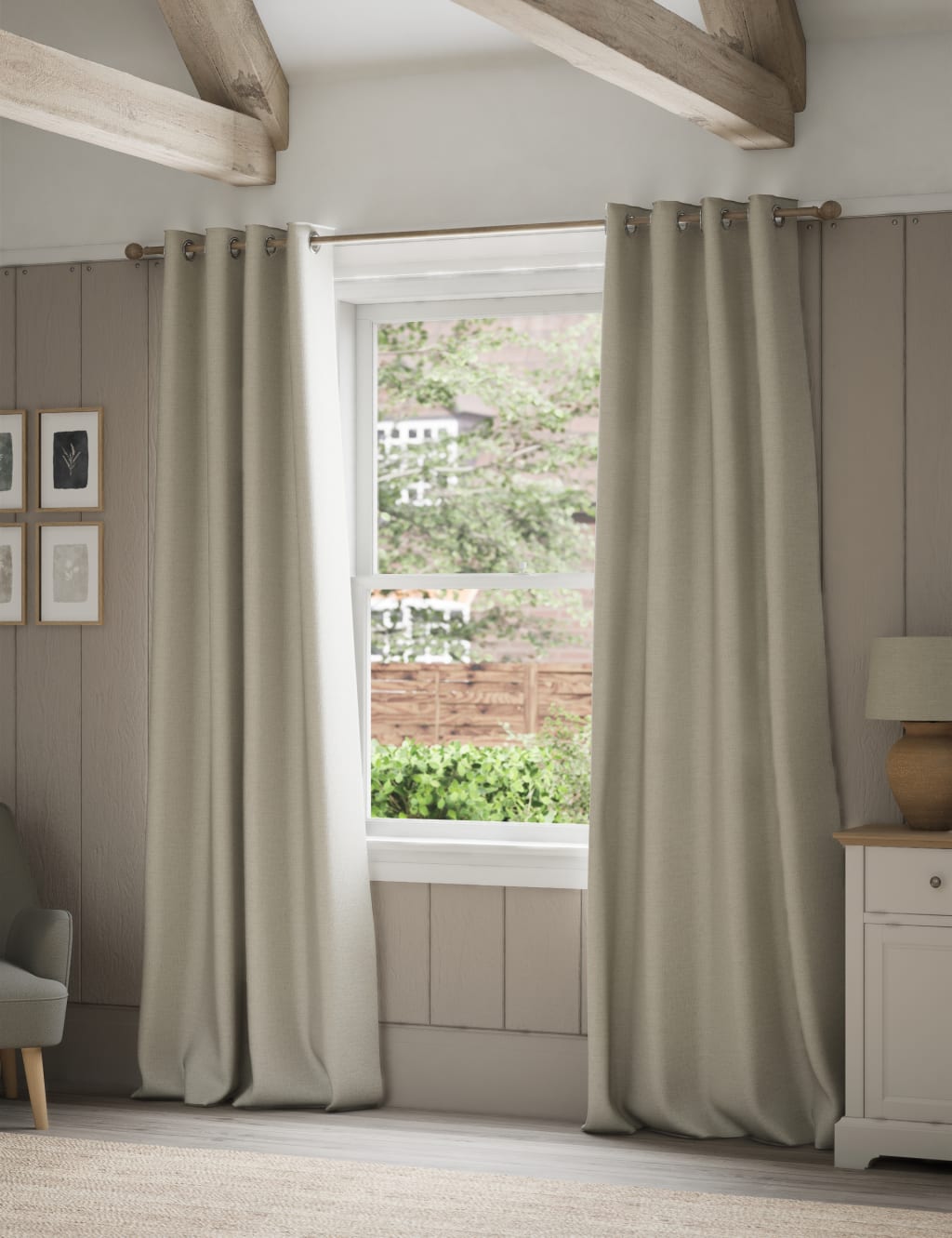 Brushed Eyelet Blackout Thermal Curtains 3 of 4