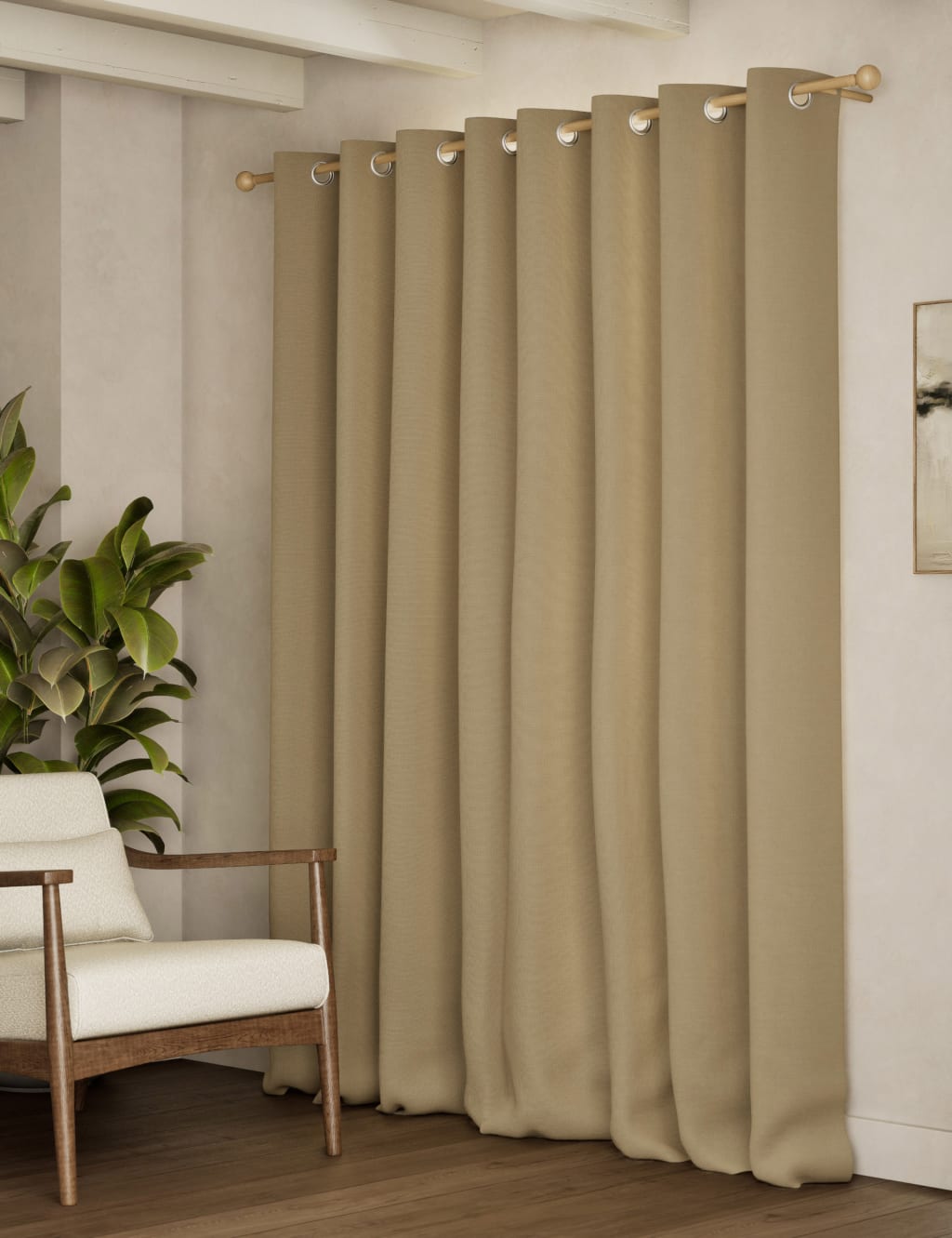 Brushed Eyelet Blackout Thermal Curtains 4 of 4