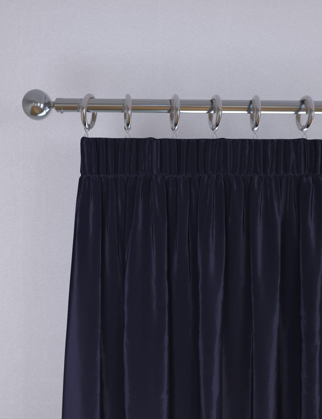 Faux Silk Pencil Pleat Blackout Curtains 1 of 6