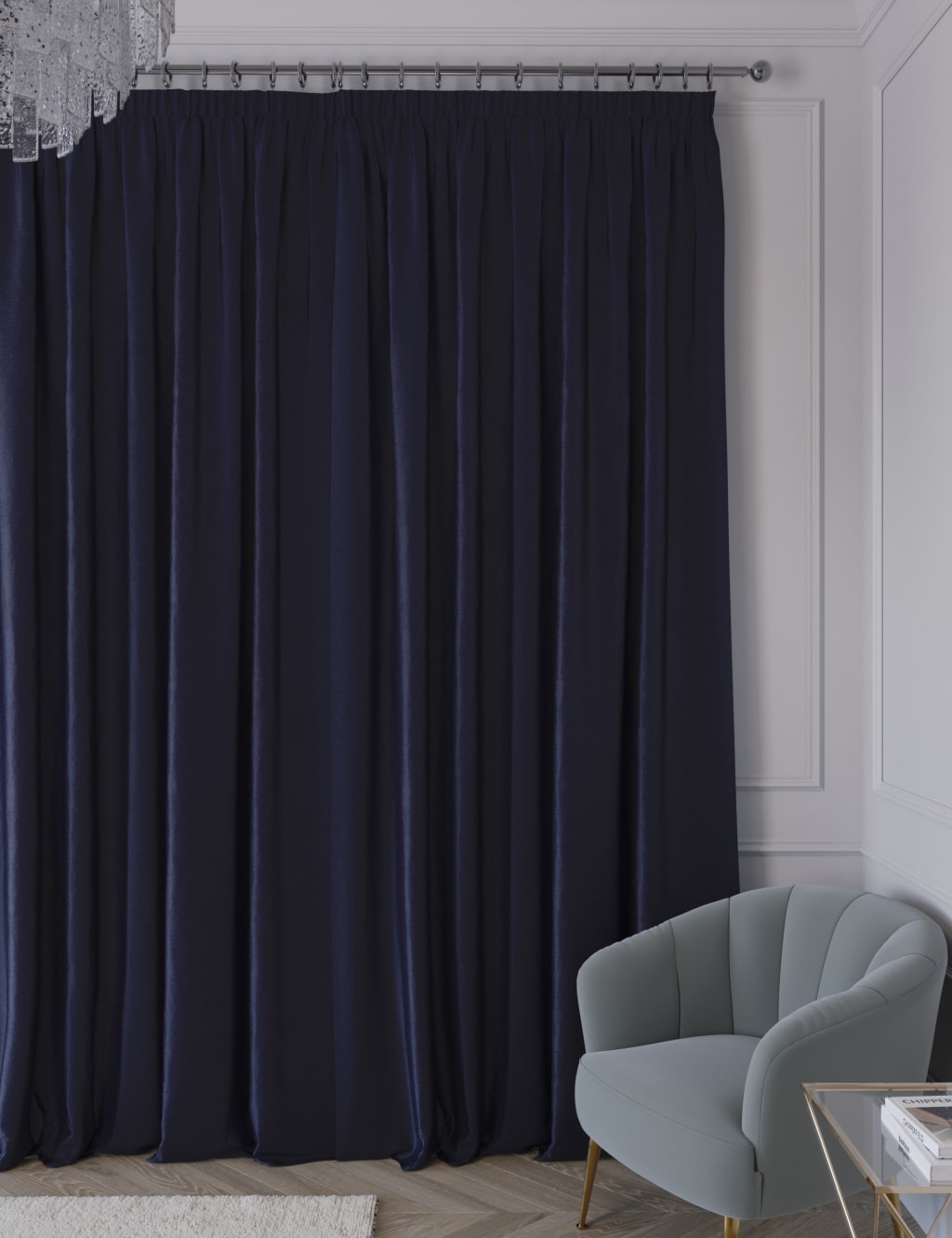 Faux Silk Pencil Pleat Blackout Curtains 4 of 6