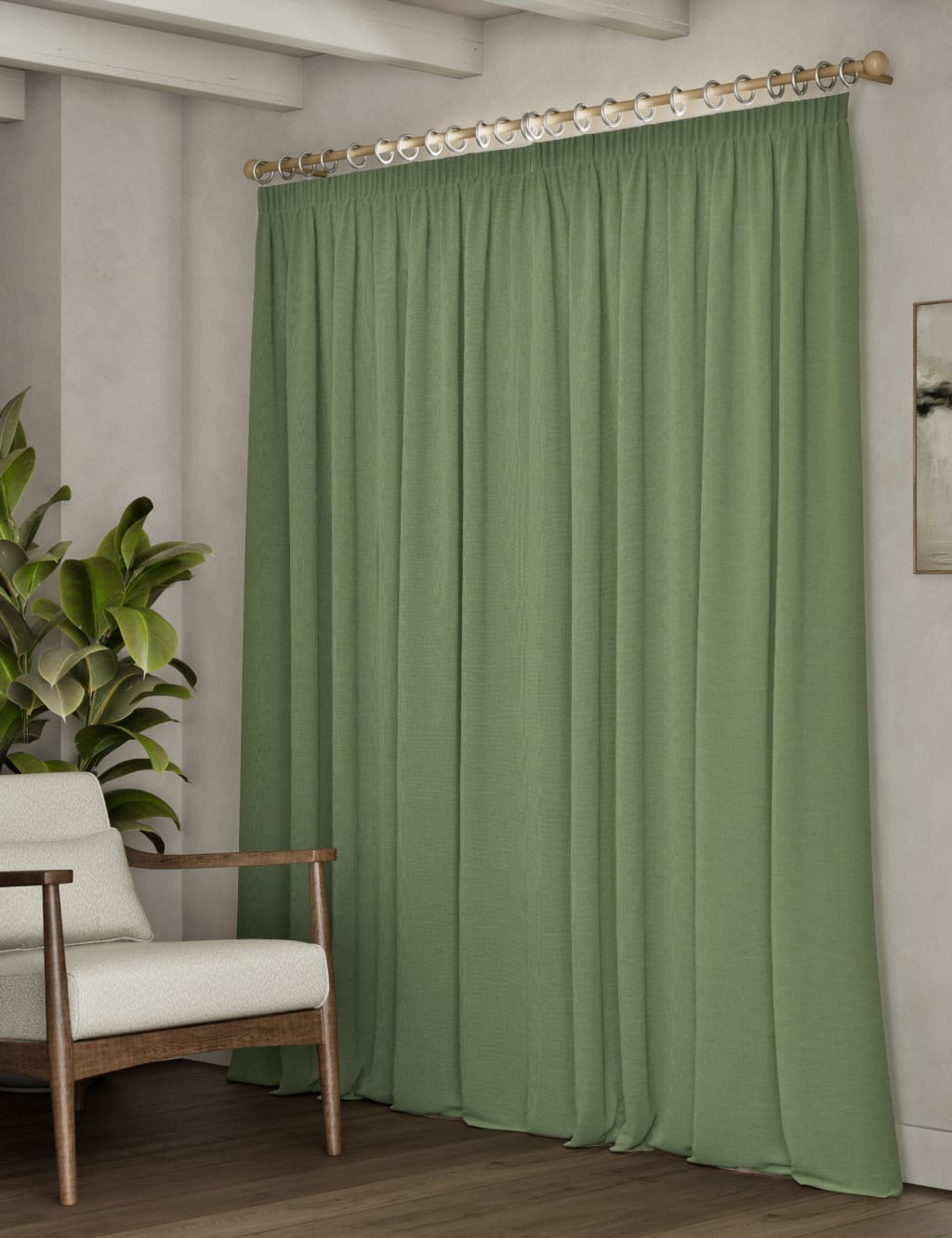 Brushed Pencil Pleat Blackout Thermal Curtains 4 of 5