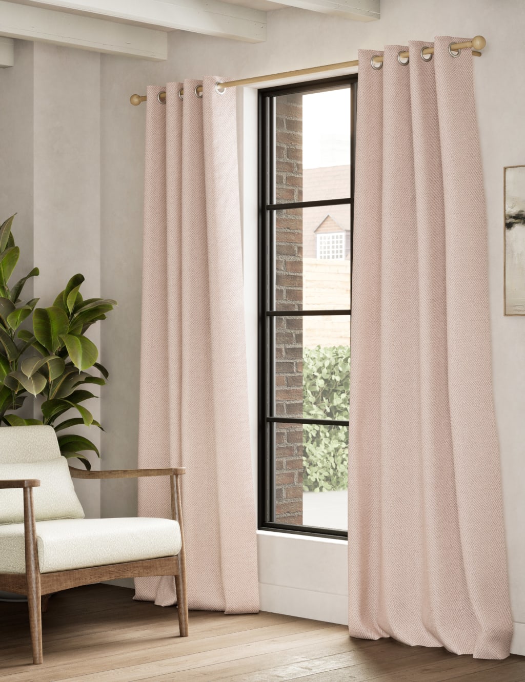 Herringbone Eyelet Curtains 3 of 5