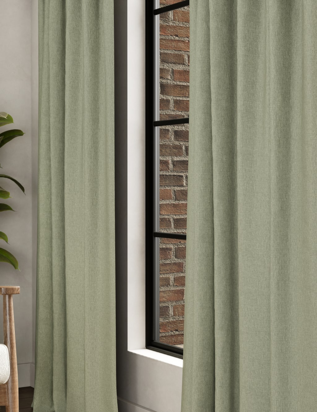 Brushed Pencil Pleat Blackout Ultra Thermal Curtains 2 of 8