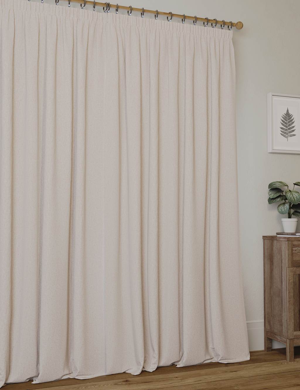 Brushed Pencil Pleat Blackout Ultra Thermal Curtains 2 of 2