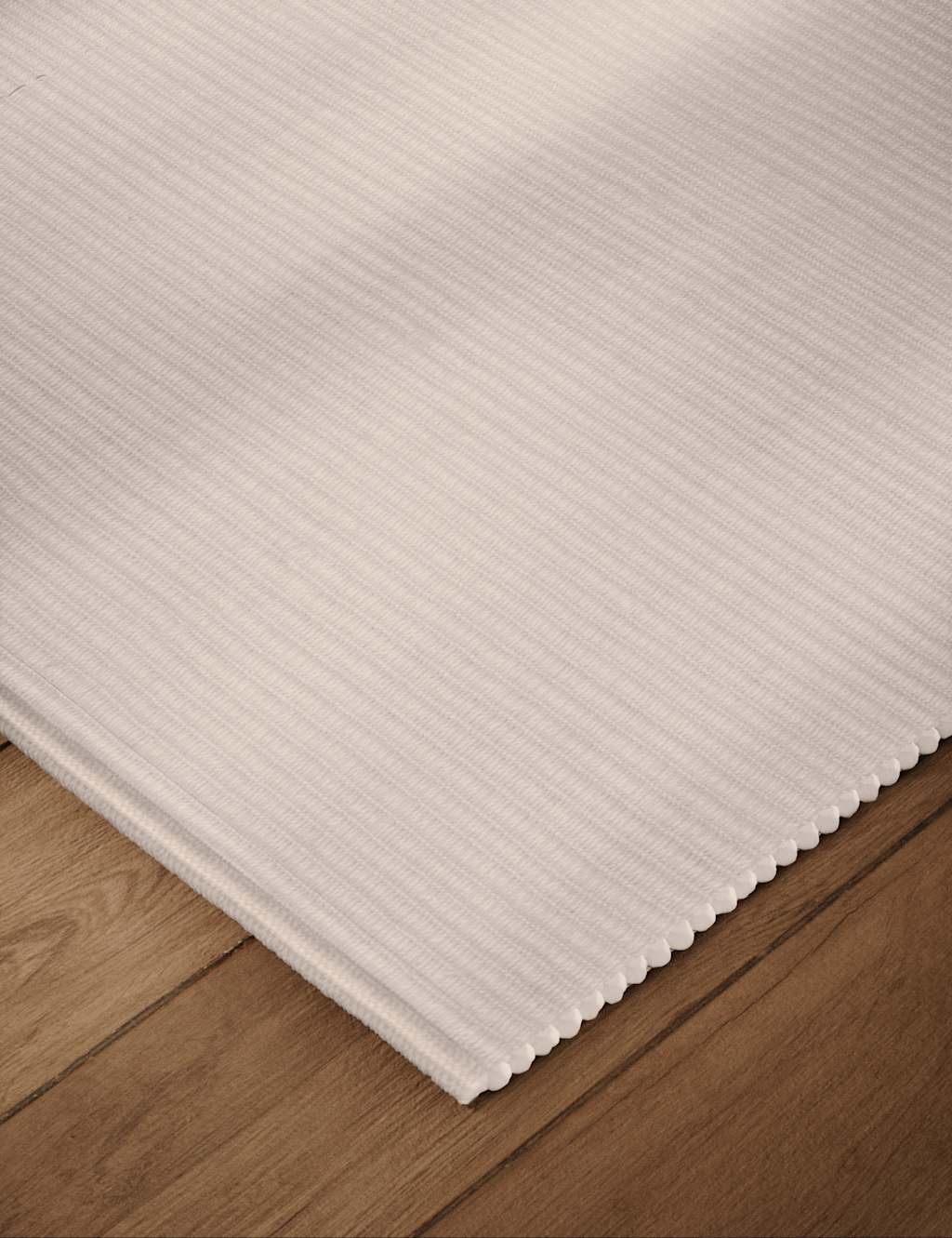 Plain Ribbed Rectangle Rug 3 of 5