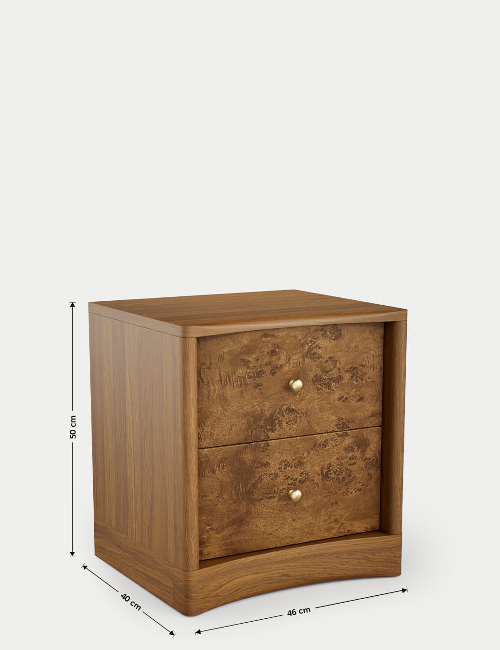 Burl Bedside Table 5 of 6