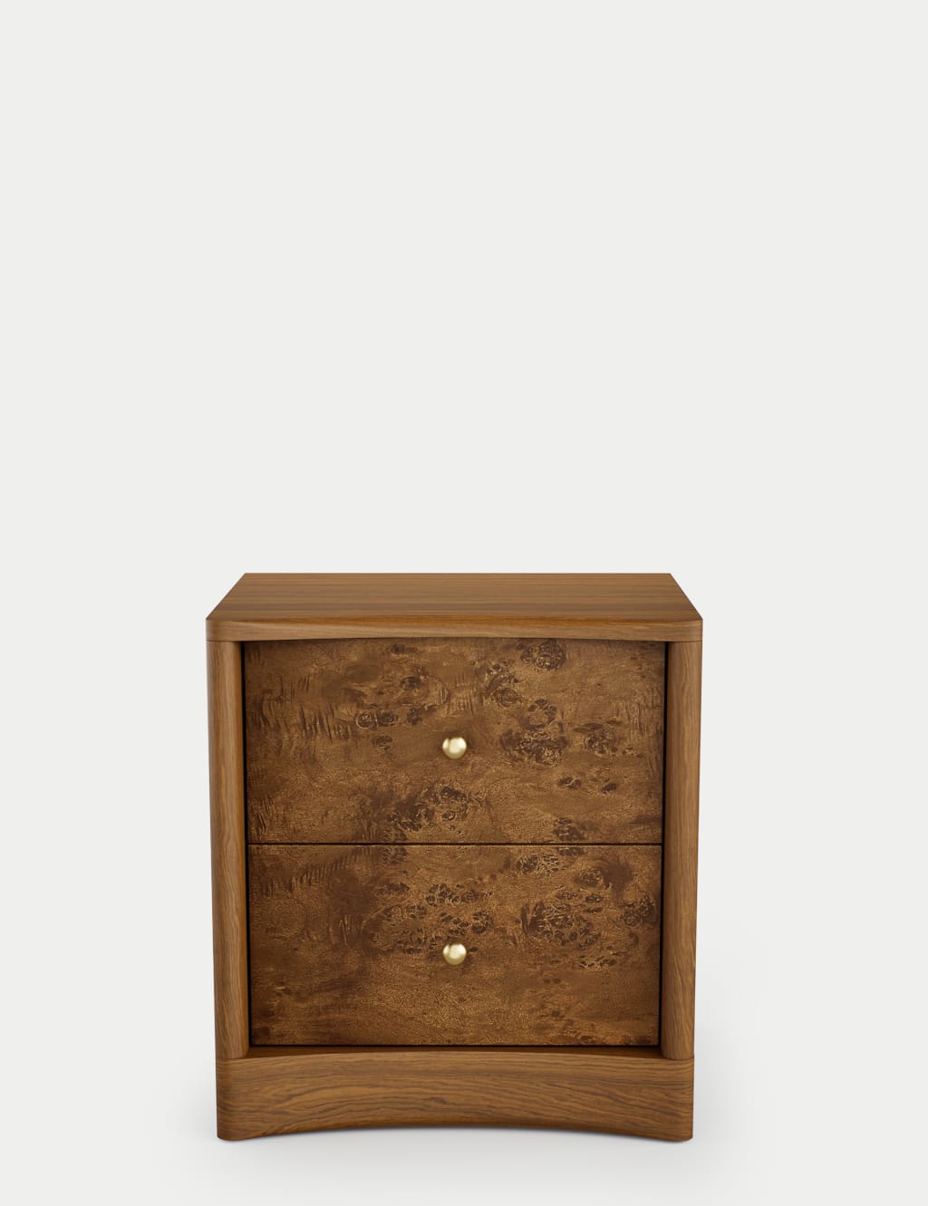 Burl Bedside Table 2 of 6