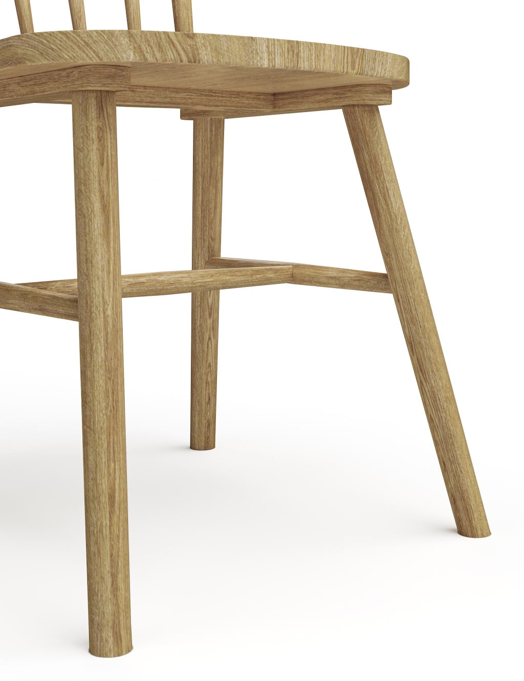 Set of 2 Oak Spindle Dining Chairs 3 of 7